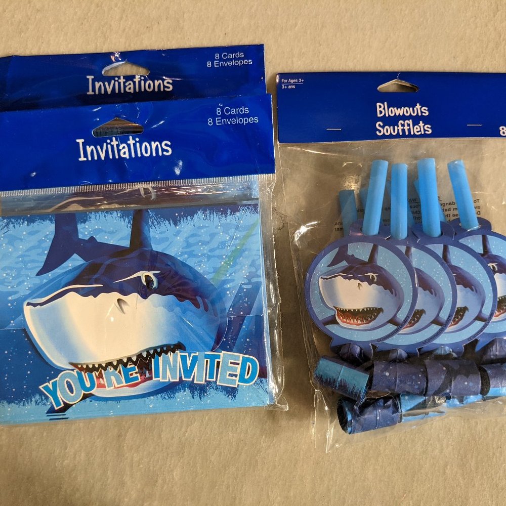 Shark Party Supply Bundle (Brand New)